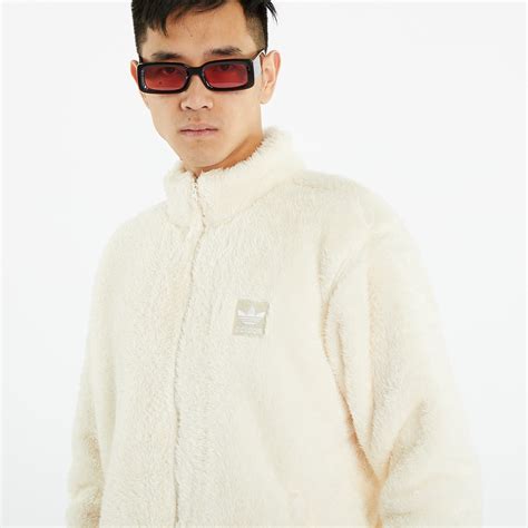 Jackets adidas Originals Essentials+ Fluffy Fleece Jacket Wonder White ...