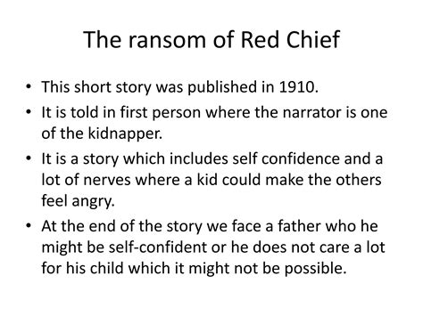 The ransom of red chief | PPTX