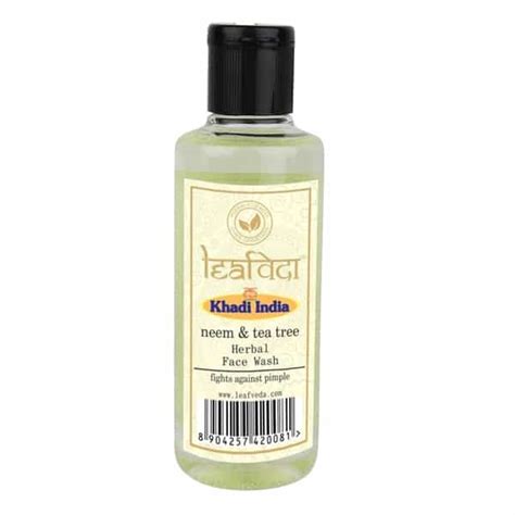 Buy KHADI LEAFVEDA NEEM AND TEA TREE FACE WASH 210 ML Online & Get Upto ...