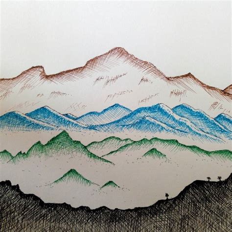 Best Mountain Drawing at Patrice Hassinger blog