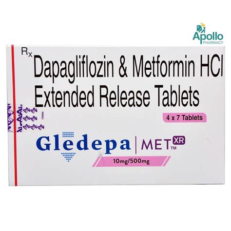 Gledepa Met XR 10/500 Tablet | Uses, Side Effects, Price | Apollo Pharmacy