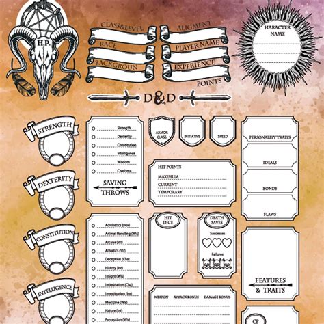 Dnd 5E Downloadable Character Sheet 的图像结果