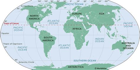World Map Tropic Of Cancer Digital Map Central America Political With