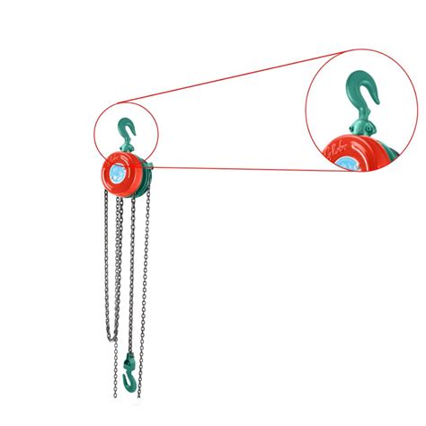 Globe CPBRS2T3M Heavy Duty Chain Pulley Block Robo Series 2Ton Capacity ...