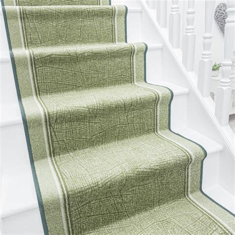 Gala Green Stair Carpet Runners | Runrug