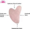 Osking Natural Jade Gua Sha Scraping Massage Tool , Pink Rose Quartz ...