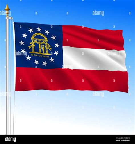Georgia flag waving Stock Vector Images - Alamy