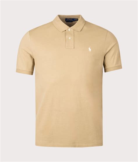 Classic Fit Mesh Polo Shirt Cafe Tan | Polo Ralph Lauren | EQVVS