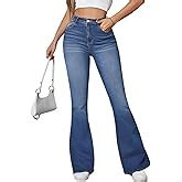 Buy Ben Martin Women’s Light Blue High Waist Jeans | Flared Bell Bottom ...