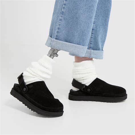 Womens Black UGG Goldenstar Clog Sandals | schuh