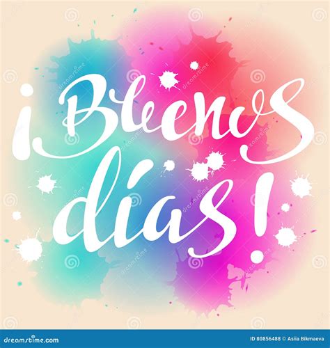 Vector Buenos Dias Calligraphy, Spanish Translation Of Good Morning ...