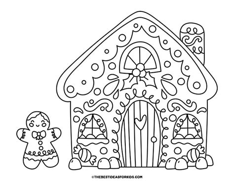 Gingerbread House Coloring Pages (Free Printables) - The Best Ideas for ...