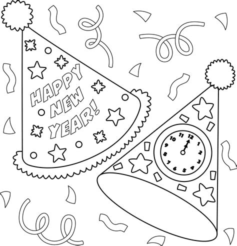 New Years Eve Coloring Pages