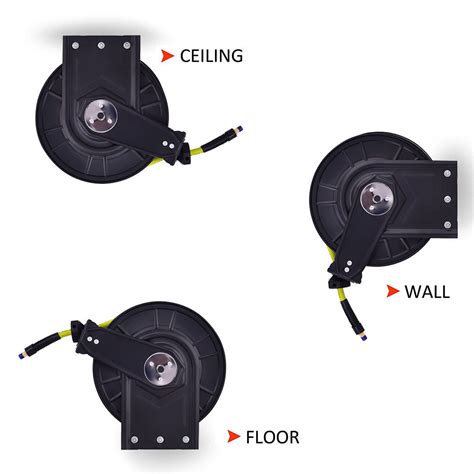 Buy Goplus 38X 50 Retractable Air Compressor Hose Reel 300PSI Auto ...