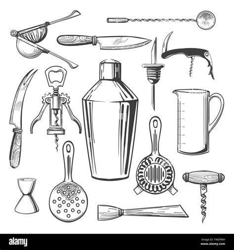 Bar equipment tools Stock Vector Image & Art - Alamy