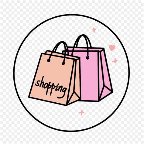 Cute Shopping Bag Clipart Hd PNG, Cute Shopping Bag Round Cartoon ...