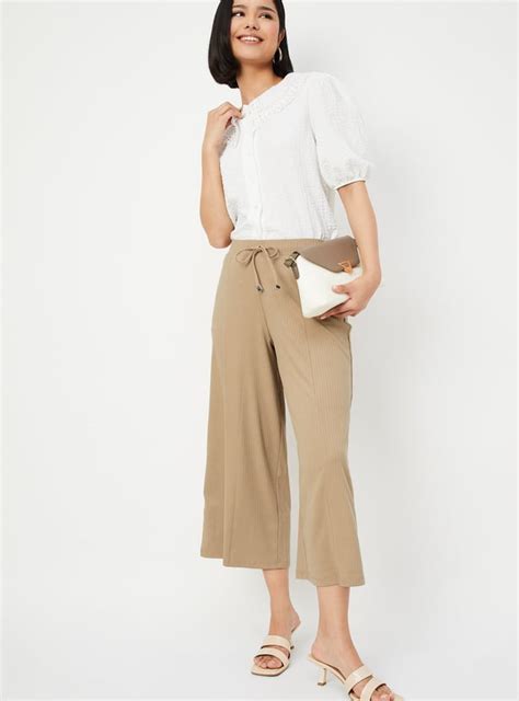 Buy Women Ribbed Relaxed Fit Culottes Online at just Rs. 999.0 ...