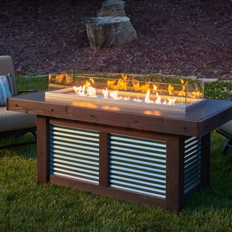 Outdoor GreatRoom Denali Brew Linear Gas Fire Pit Table - Fire Pits ...