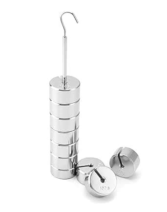 GLAB Slotted Weight Set | Brass Chrome-Plated Laboratory Weights with ...
