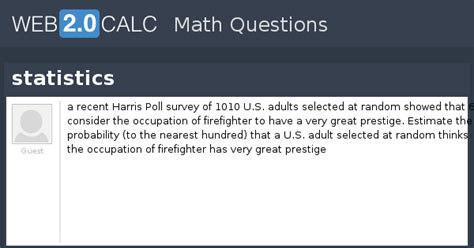 View question - statistics