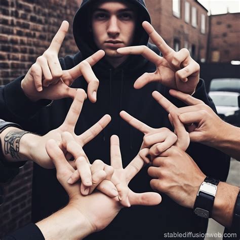 Hands Displaying Gang Signs | Stable Diffusion Online