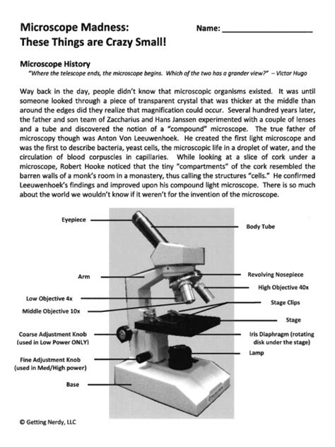 Image result for Introduction to Microscope Lab