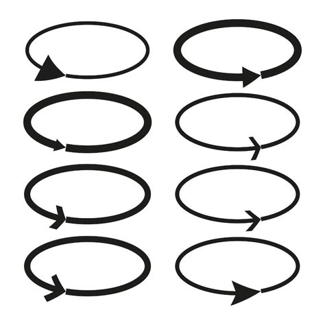 Circular arrow icon rotating cycle symbol looping motion shape dynamic ...