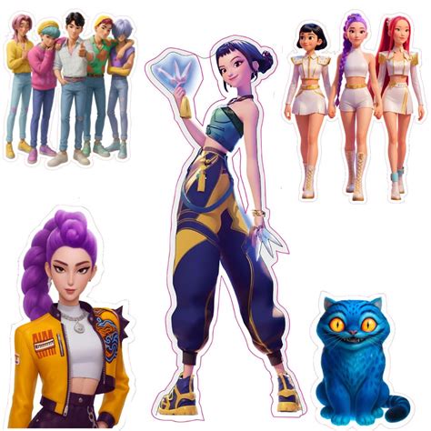 Wanna Party Kpop Demon Hunters Birthday Decoration- Pack of 5 Theme ...