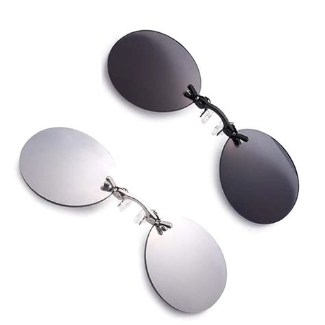 Buy 2 Pack Retro Round Clip On Nose glasses Matrix Morpheus Movie ...