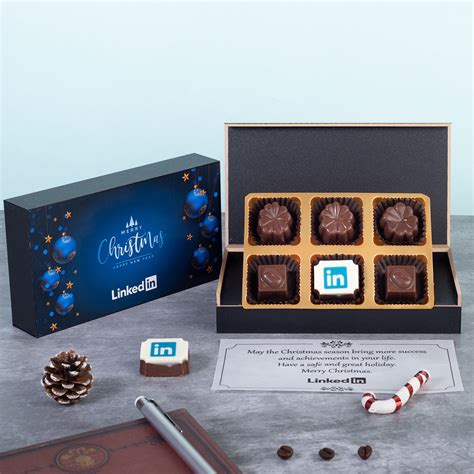 Company Christmas Gifts for Clients – 6 Logo Chocolates Sample – CHOCOCRAFT