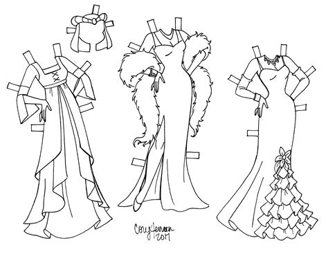 Clothes for Tiana line art paper doll | Бумажные куклы, Куклы, Бумага