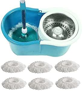 Evana Deluxe 360 Degree Spin Self-wringing Floor Cleaning Easy Magic ...