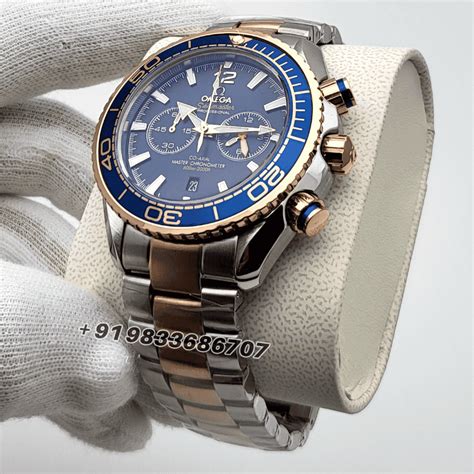 Omega Seamaster Planet Ocean Dual Tone Blue Dial High Quality ...