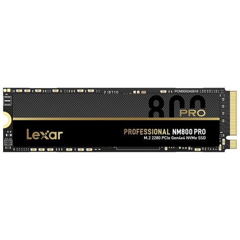 Lexar Professional 2TB NM800 PRO M.2 2280 PCIe Gen4x4 NVMe SSD, Read ...