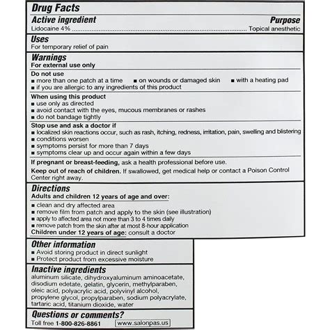 Salonpas Lidocaine 4% Pain Relieving Gel Patch Unscented 6 Count - drugsupplystore.com