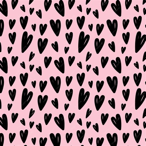 Pink And Black Hearts Wallpaper