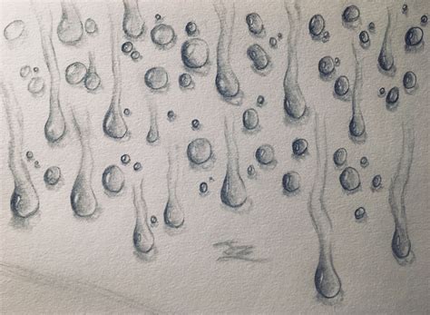 JZ Drawing* Rain Drops | Rain drop drawing, Plant sketches, Sketch book
