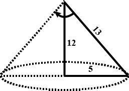 In a right triangle of given dimensions is revolved about one of its ...
