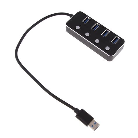 ⚡️Buy Maxbell 4 Ports USB 3.0 Hub Expansion Splitter Box with ON/OFF ...