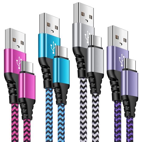 USB C Cable,SixSim USB A to USB C Cables 6ft 4pack Android Type C ...