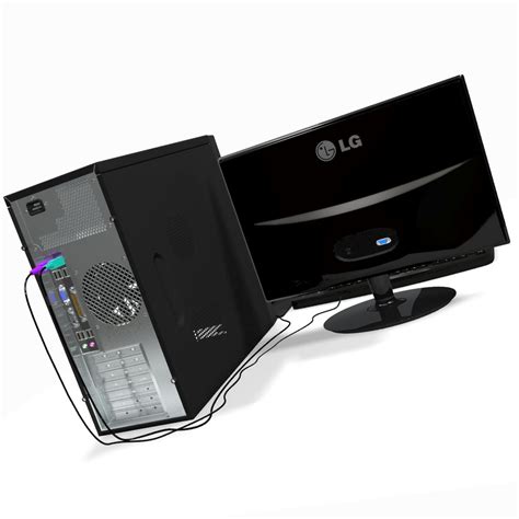 Image result for Black Desktop Computer and Modem