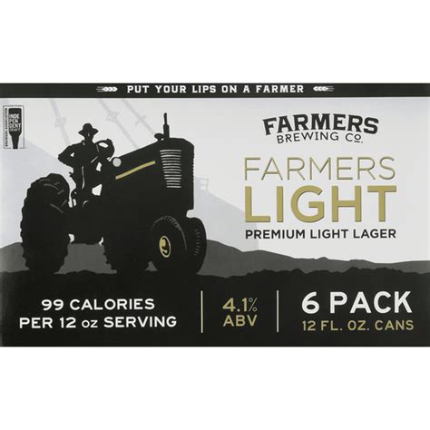 Farmers Brewing Co. Beer, Premium Light Lager, Farmers Light, 6 Pack ...
