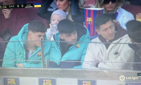 Spotted: Unavailable Barca players and Xavi watching Valencia game from ...