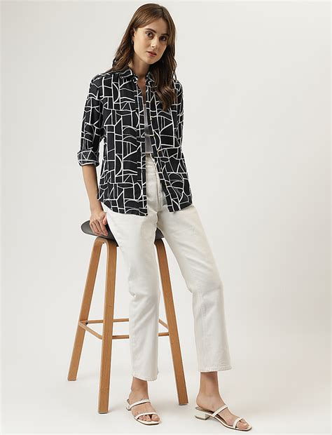 Buy Printed Regular Fit Shirt at Marks & Spencer