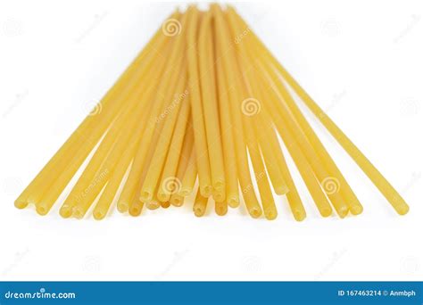 Bundle Of Bucatini Or Perciatelli - Thick Spaghetti-like Pasta With A ...