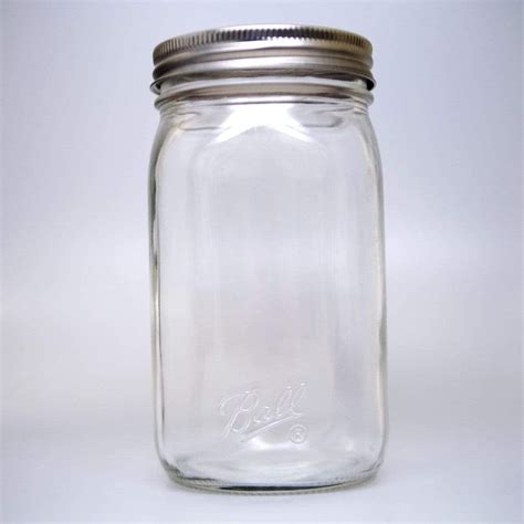 Ball Smooth Sided Wide Mouth Quart Mason Jar with Lid (Set of 12 ...