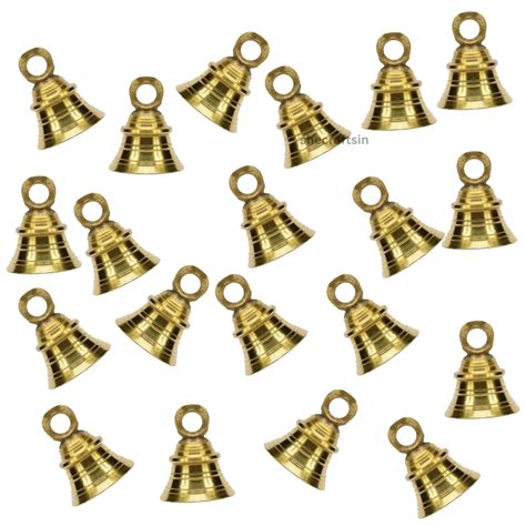 SMALL BRASS POOJA BELLS | POOJA ROOM DECOR | PACK OF 20 PIECES – She ...