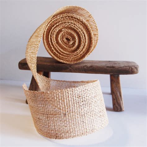 Natural Jute Burlap Ribbon 3 inches Natural Color, Wholesale Burlap Ribbon