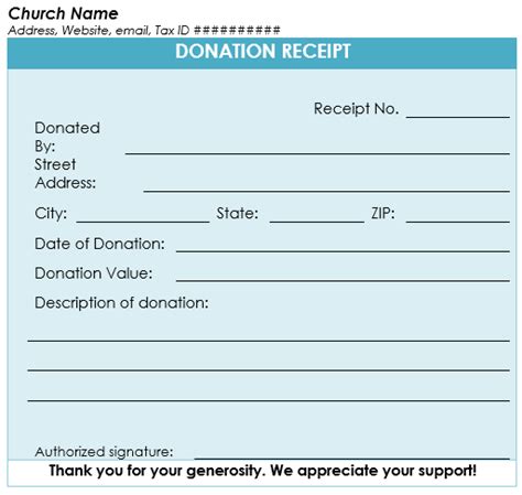 Donation Receipt Template - 12 Free Samples in Word and Excel