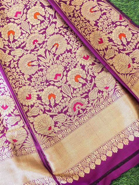 Handloom Banarasi Katan Silk Kalidar Phoolwari Lehenga – Khinkhwab
